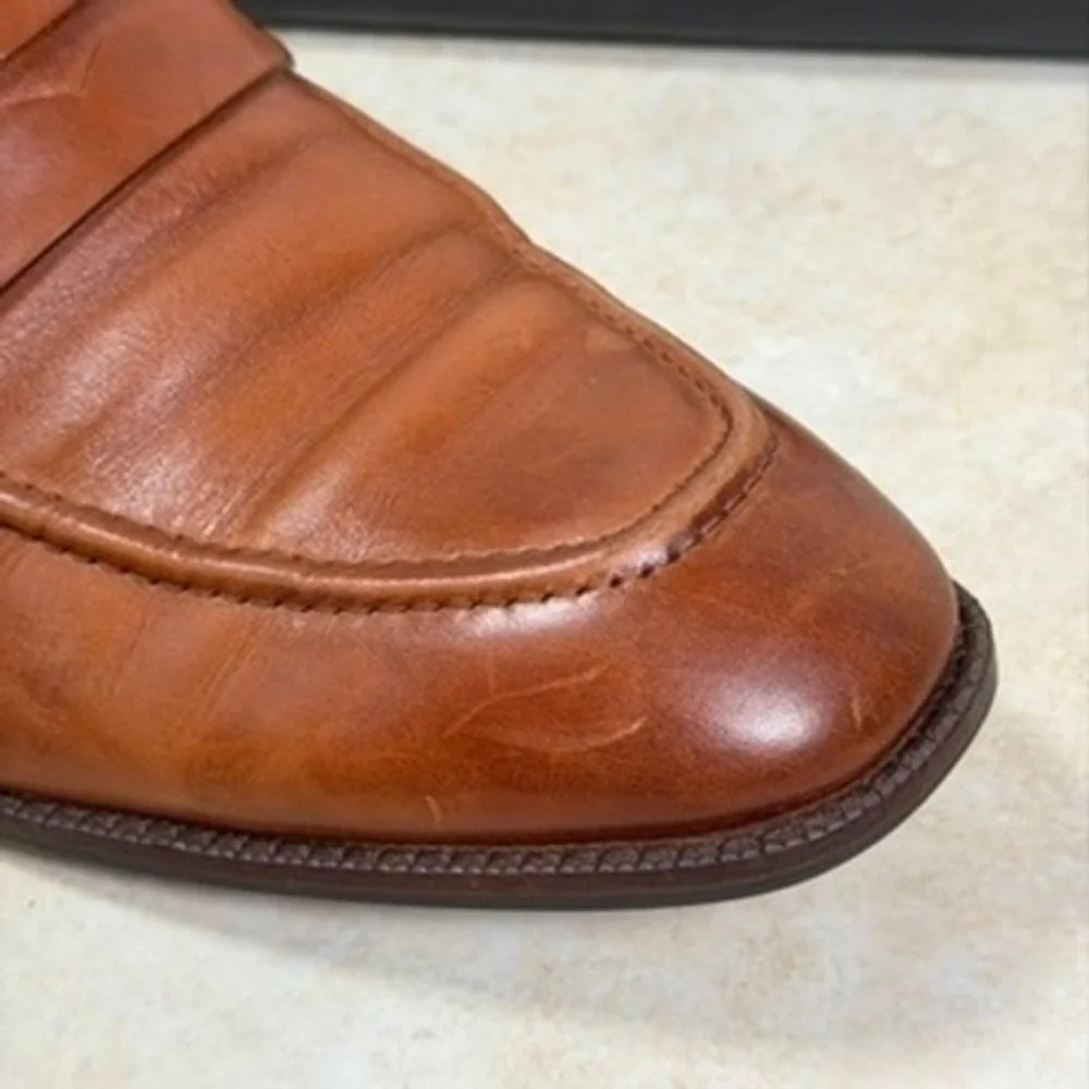Cole Haan Penny Loafer Mens 11 M British Tan Leather C29038 Moc Toe Dress Shoes